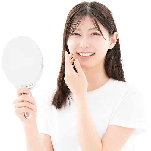笑顔の女性